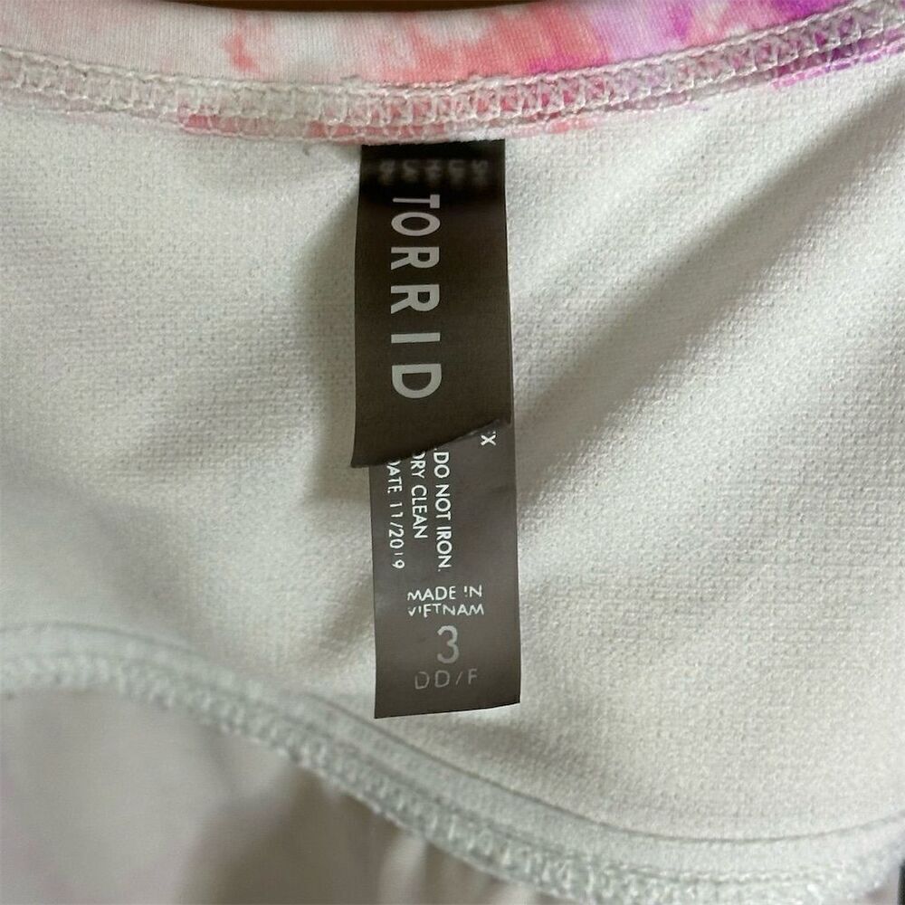 Torrid Women's Plus Size Tie-Dye Tankini Top Peplum Style Size 3X - Picture 10 of 11
